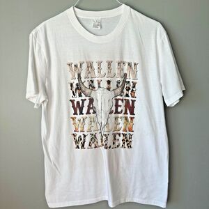 Morgan Wallen White Tshirt Womens Size Large